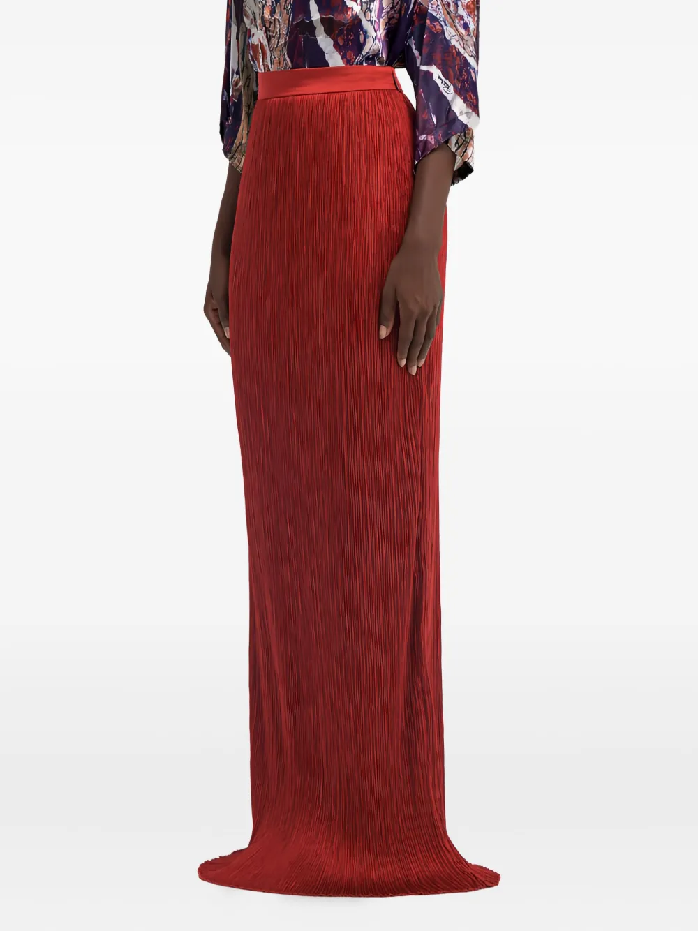 Roberto Cavalli Maxi-plooirok Rood