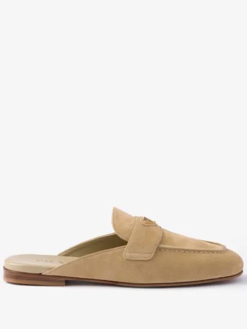 Prada suede slippers