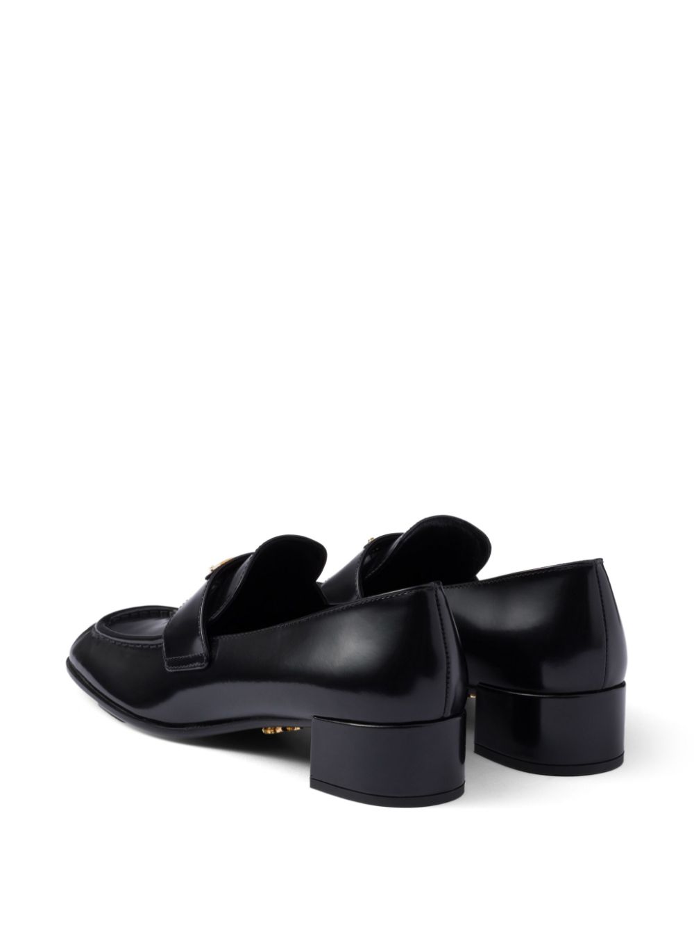 Prada 35mm brushed-leather loafers Black