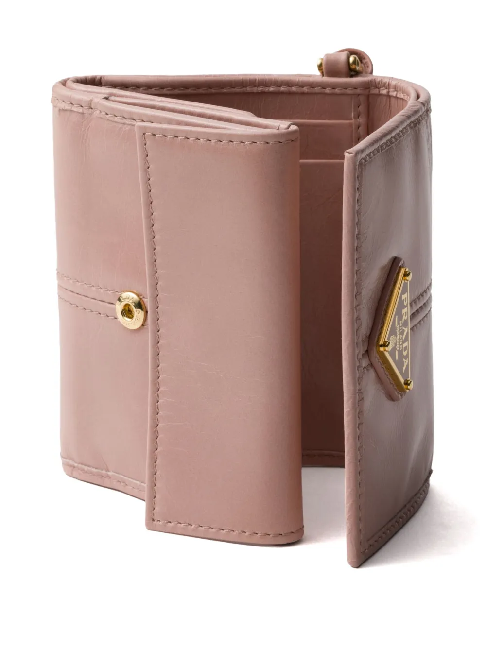 Prada Leren portemonnee Roze