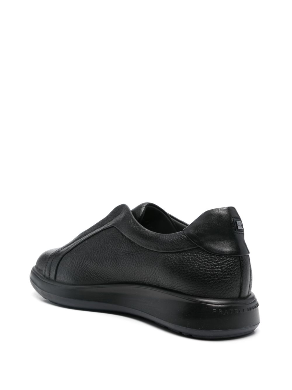 Shop Fratelli Rossetti Leather Sneakers In Black