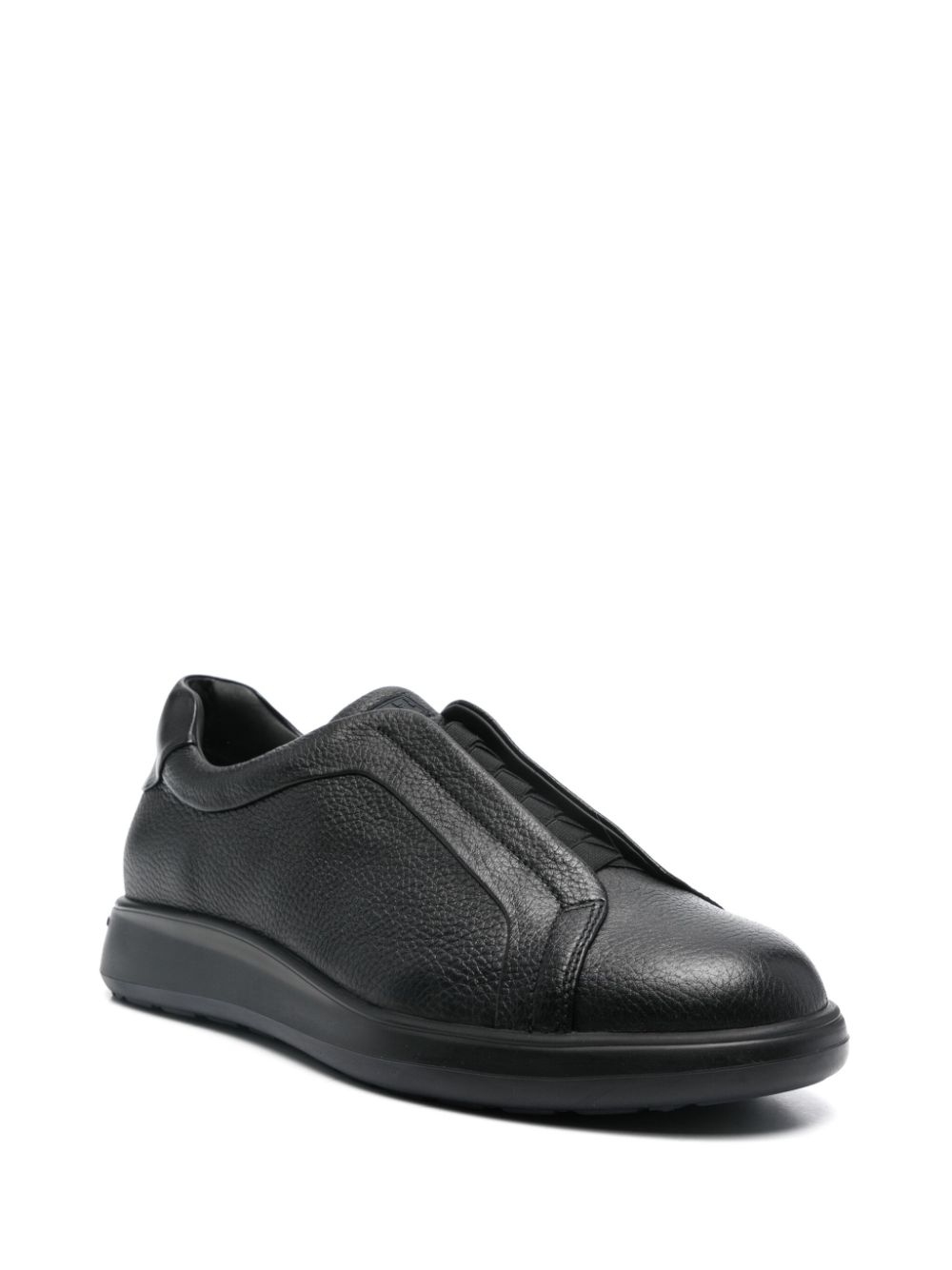 Shop Fratelli Rossetti Leather Sneakers In Black