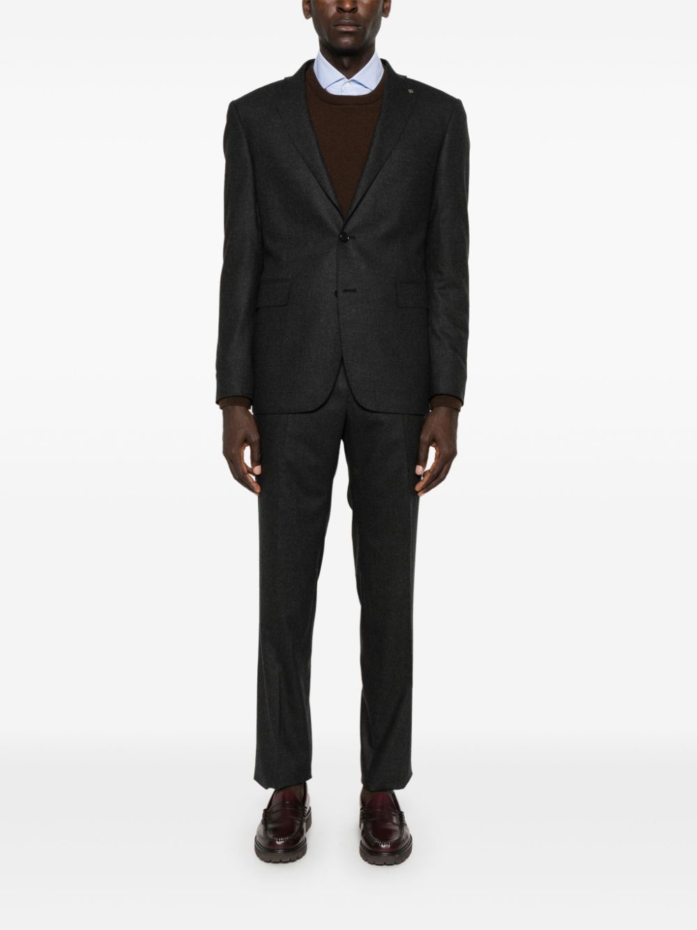 Shop Tagliatore Single-breasted Suit In Grey