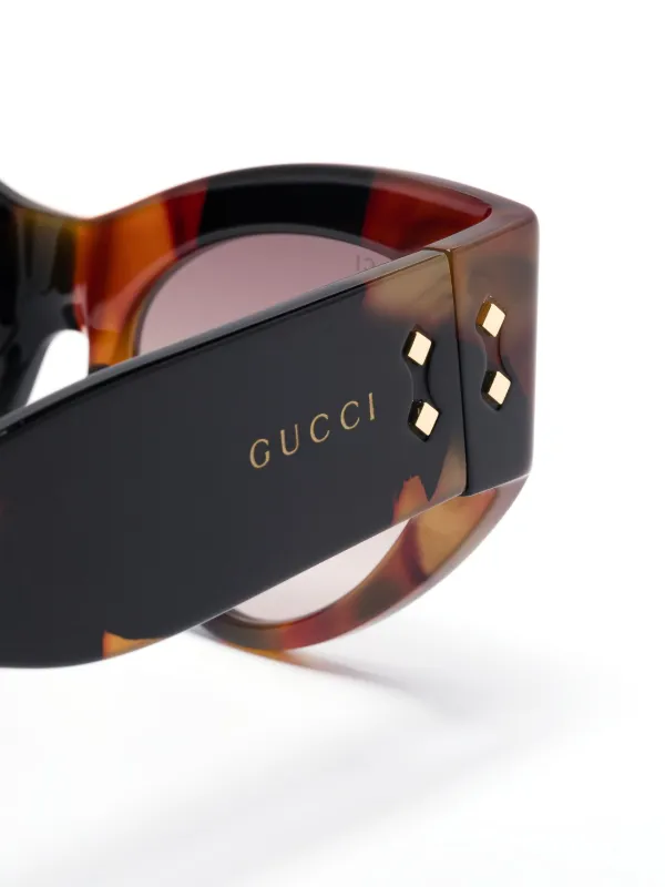 Gucci Eyewear キャットアイ サングラス | ブラウン | FARFETCH JP