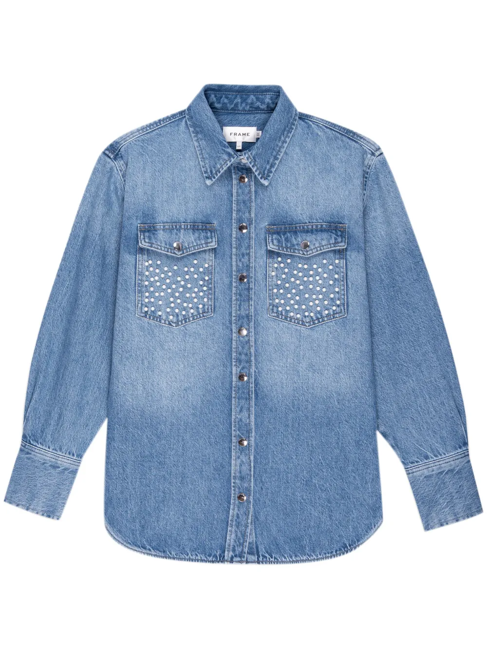 FRAME Atelier oversized shirtjack Blauw