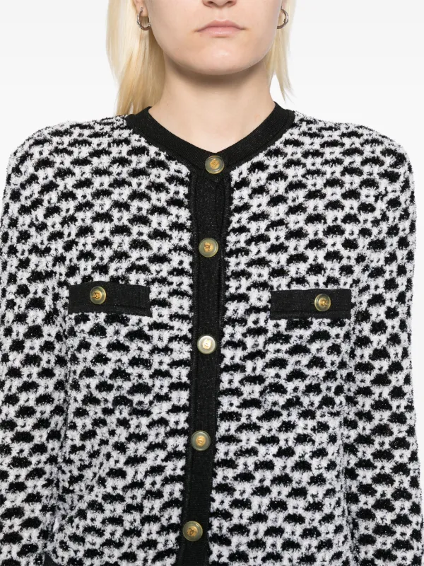 CHANEL Pre-Owned 1990-2000s textured-finish Cardigan | Black