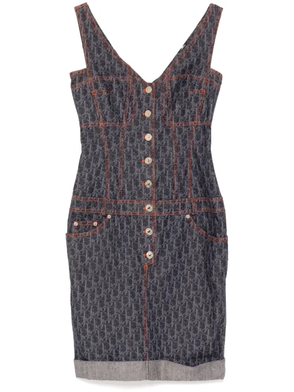 Christian Dior Pre-owned 2006 Sleeveless Denim Dress - Blue