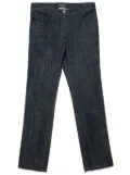 CHANEL Pre-Owned 2005 logo patch denim trousers - Blue