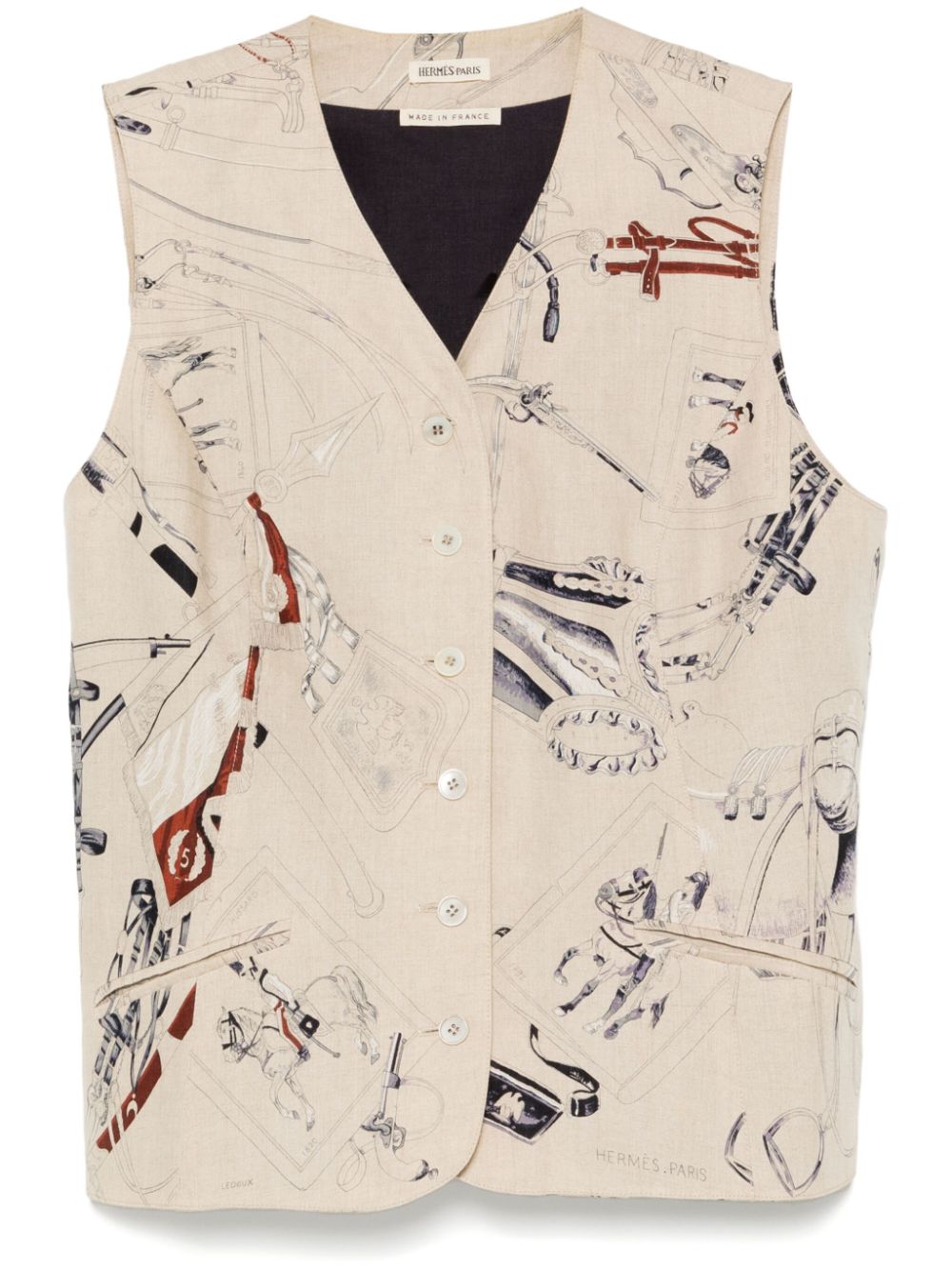 1990-2000s graphic-print vest jacket