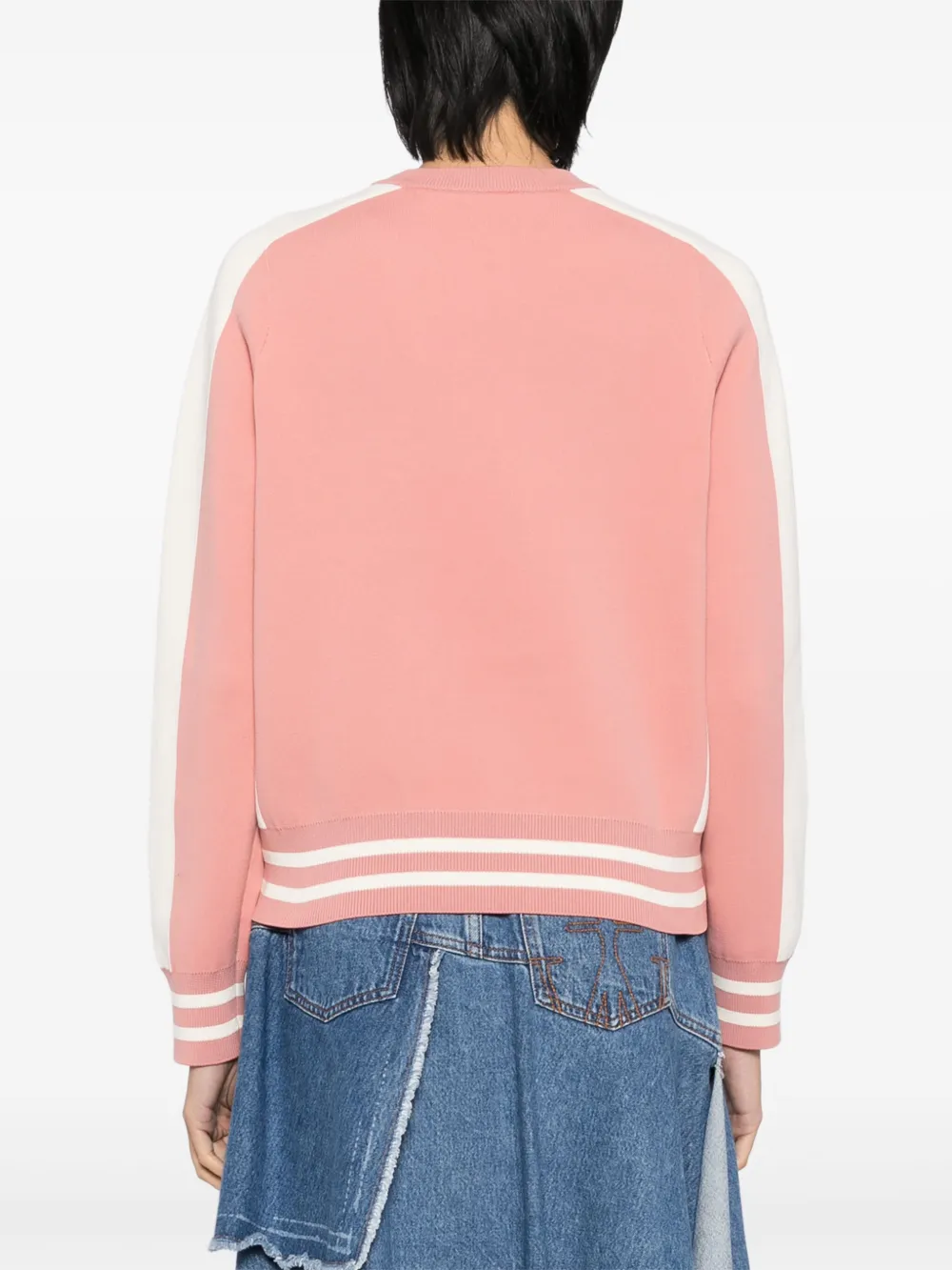 Maison Kitsuné Trui met print Roze
