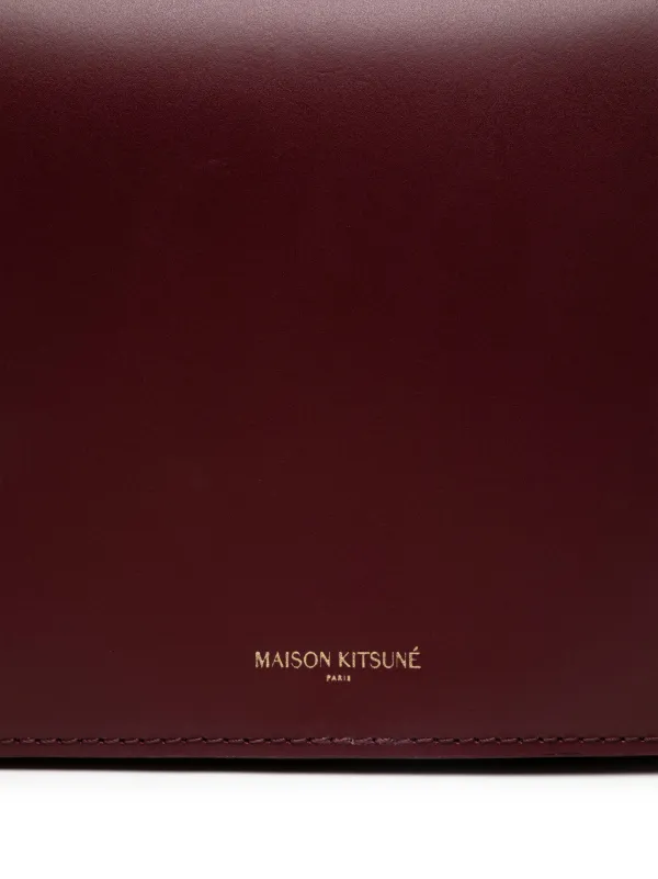 Maison Kitsuné Foldover Crossbody Bag | Red | FARFETCH