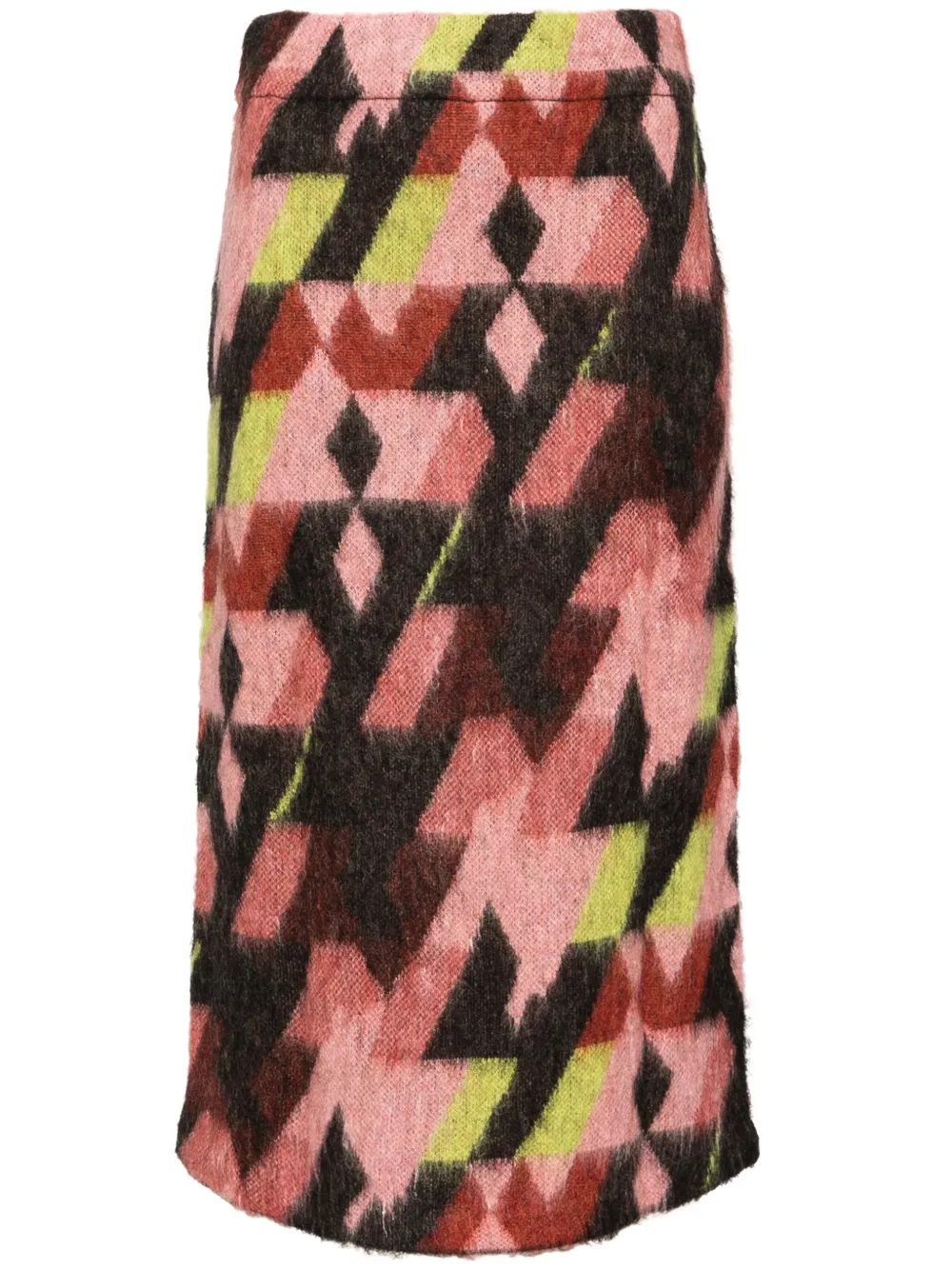 MAISON KITSUNÉ GRAPHIC PRINT A-LINE SKIRT