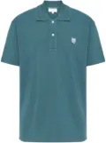 Maison Kitsuné Bold Fox head patch comfort polo shirt - Blue