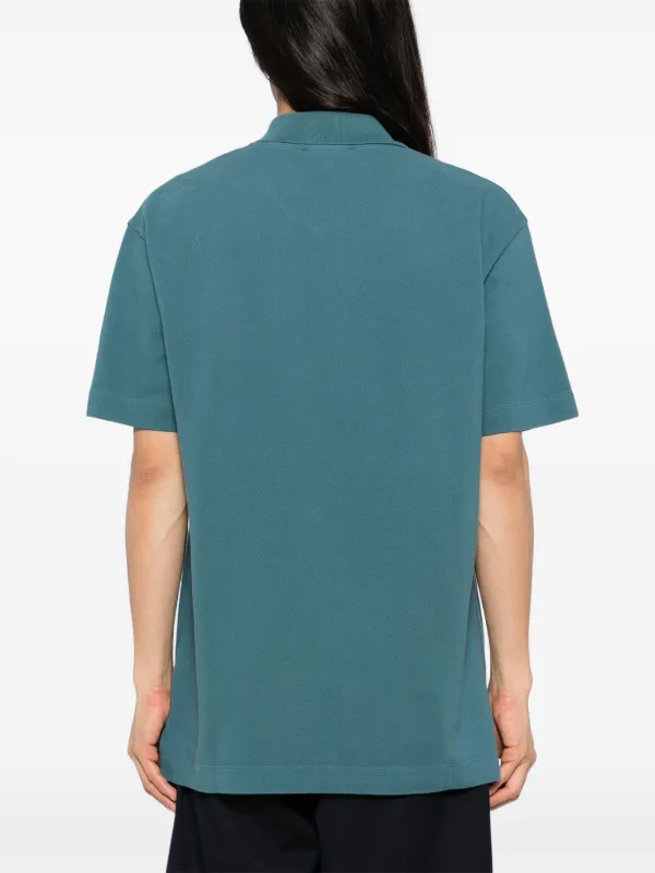 Maison Kitsuné Bold Fox Head Patch Comfort Polo Shirt | Blue