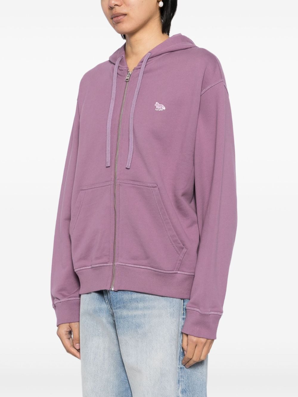 Shop Maison Kitsuné Baby Fox Hoodie In Purple