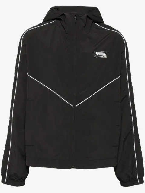 Maison Kitsuné contrast piping hooded jacket 