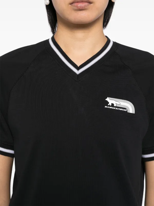 MAISON KITSUNE｜ (FLASH FOX RAGLAN LONG SLEEVES TEE-SHIR MAISON KITSUNE メゾンキツネ メンズVネックロングTシャツ