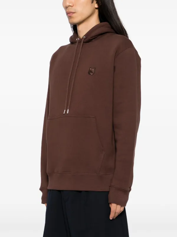 Maison Kitsuné Bold Fox Head Patch Comfort Hoodie | Brown