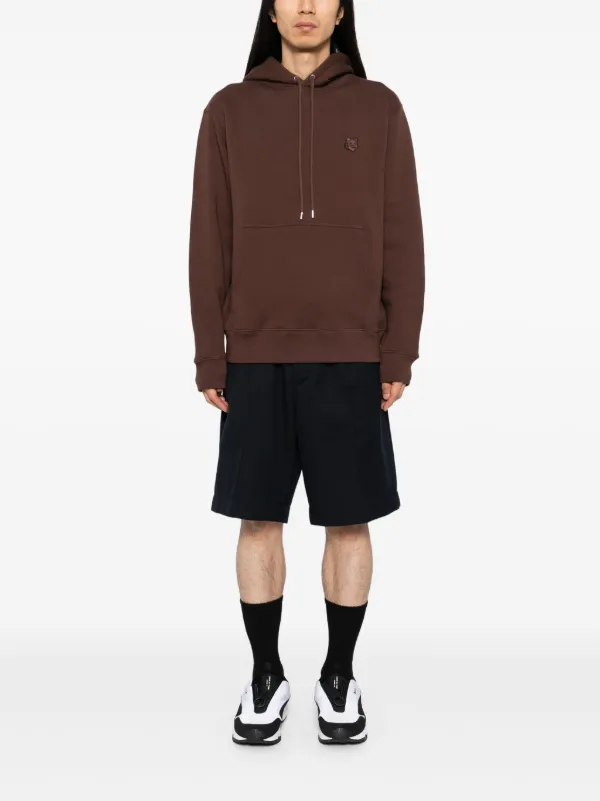 Maison Kitsuné Bold Fox Head Patch Comfort Hoodie | Brown