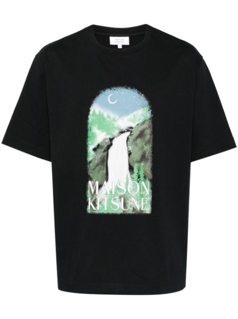 Maison Kitsune waterfall oversize T-shirt Men