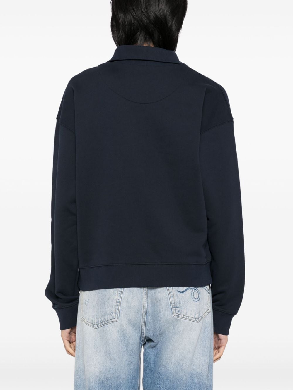 Shop Maison Kitsuné Strawberry Leaf Sweatshirt In Blue