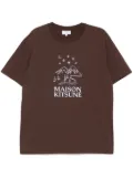 Maison Kitsuné sketched landscape t-shirt - Brown