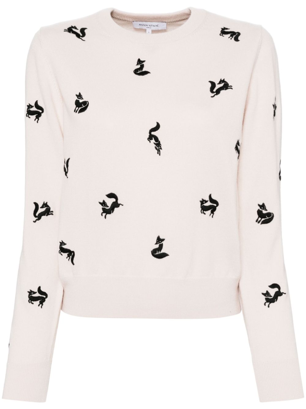 Maison Kitsune fancy fox embroidered jumper Women