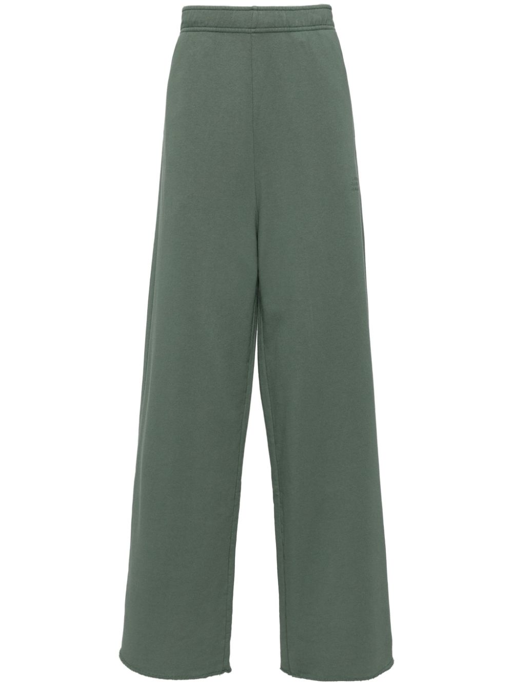 MM6 Maison Margiela embroidered logo wide-leg trousers - Green