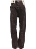 Kiko Kostadinov patchwork-design jeans - Brown