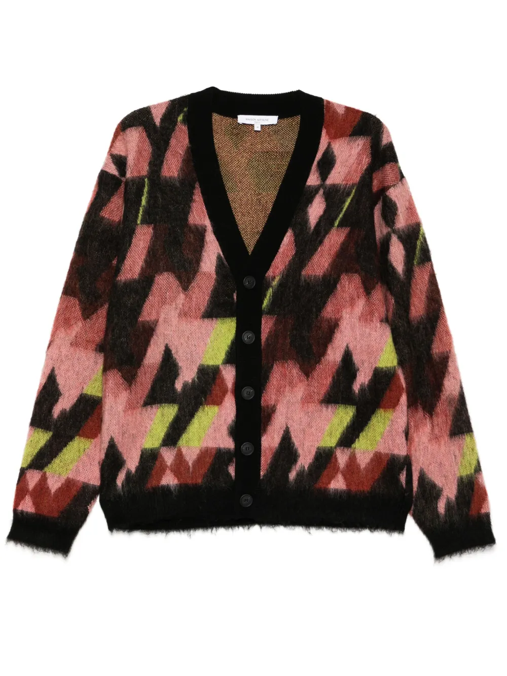 Maison Kitsuné Cardigan con stampa - Rosa