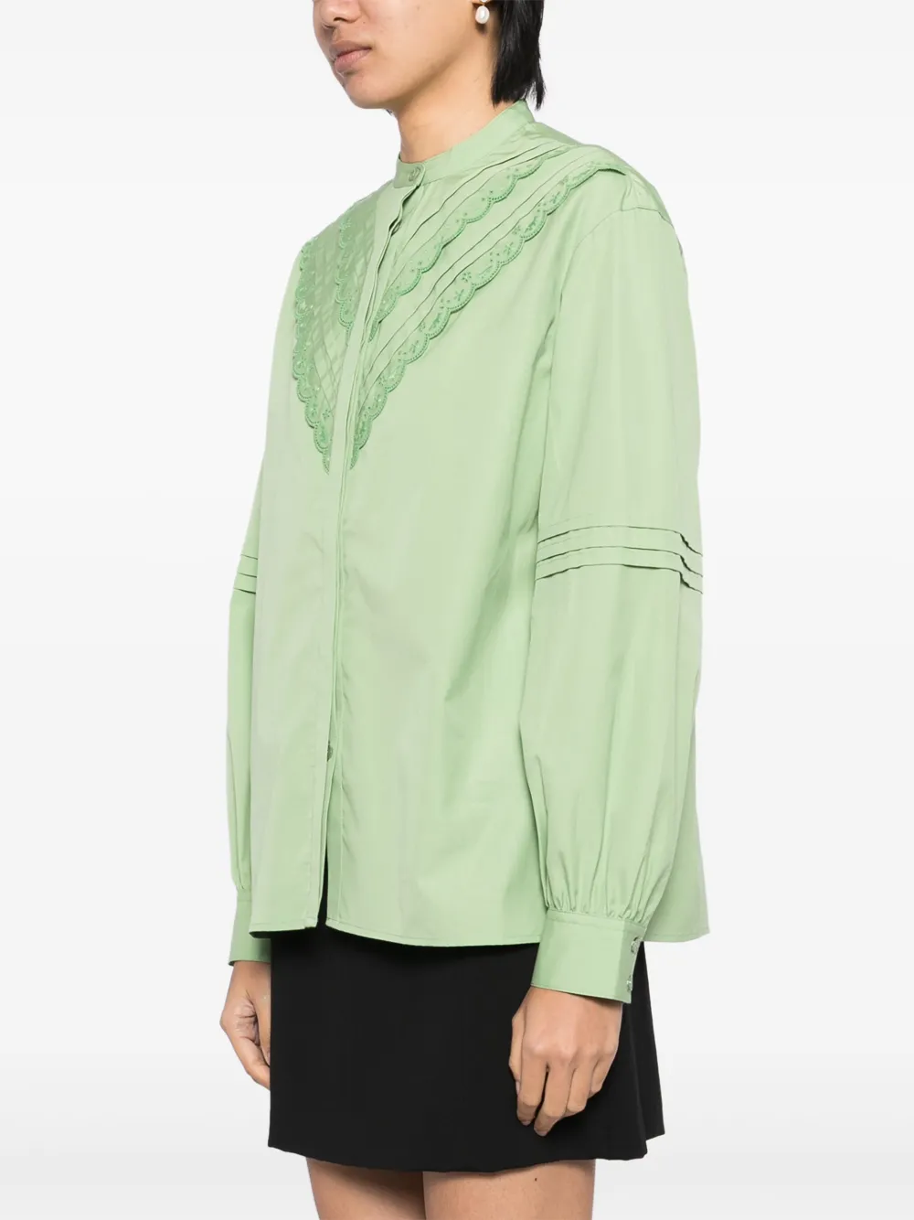 Maison Kitsune craft embroidery blouse Women