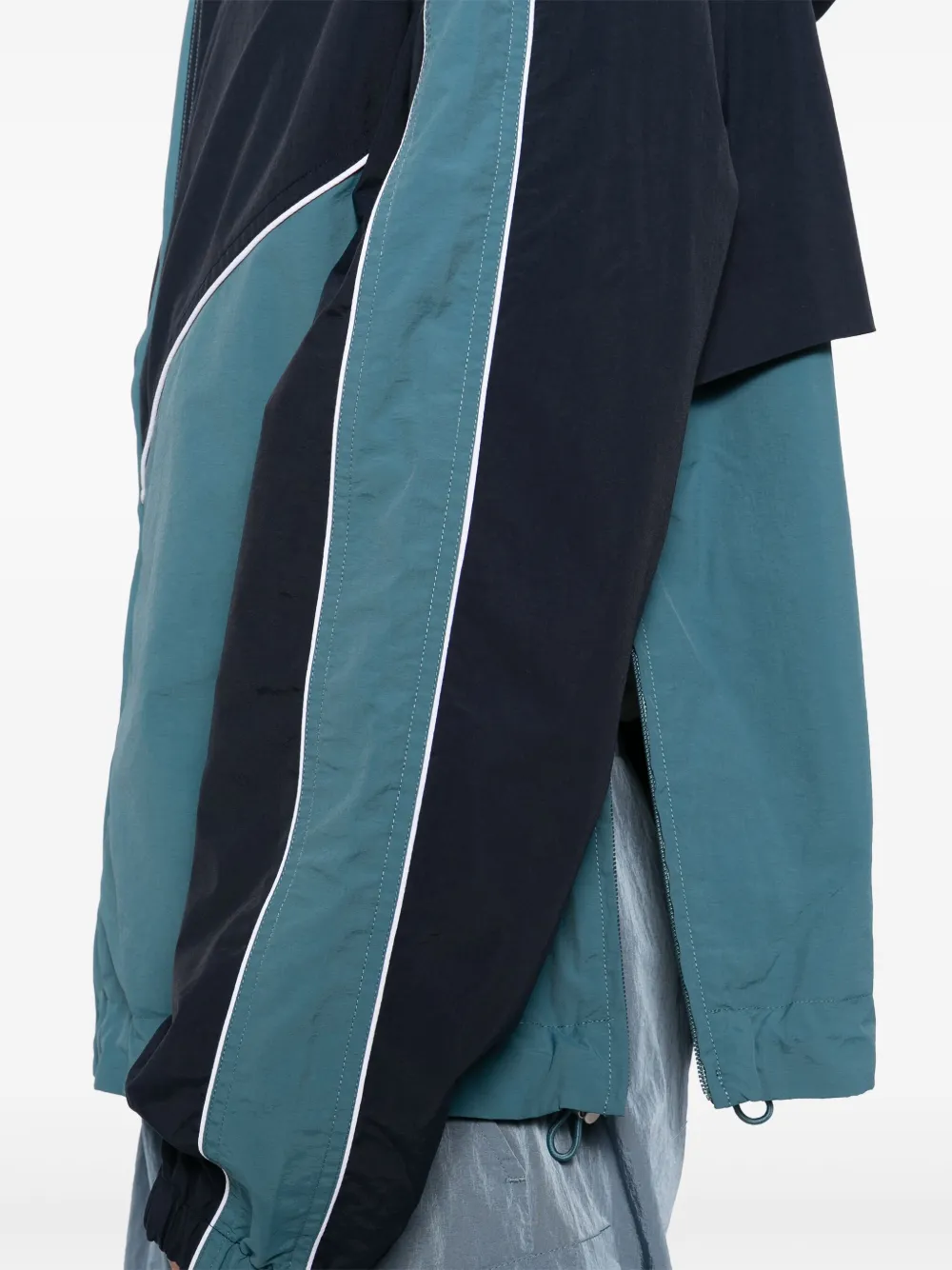 Maison Kitsuné Jack met contrasterende capuchon Blauw