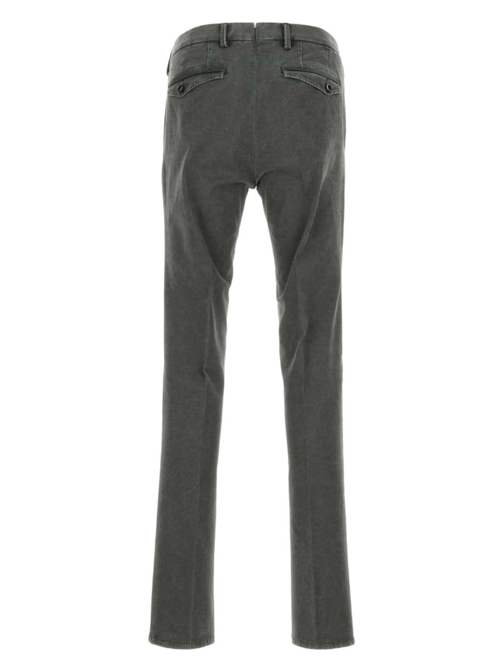 Shop Pt Torino Pressed-crease Tapered Trousers In Grün