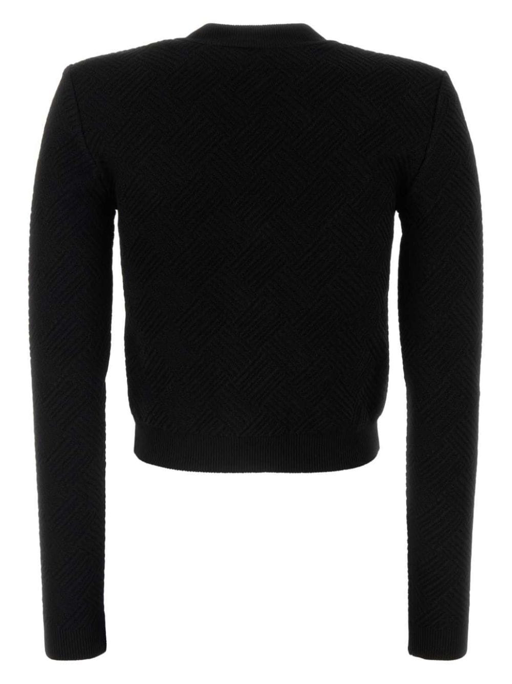 Shop Balmain V-neck Cardigan In Black