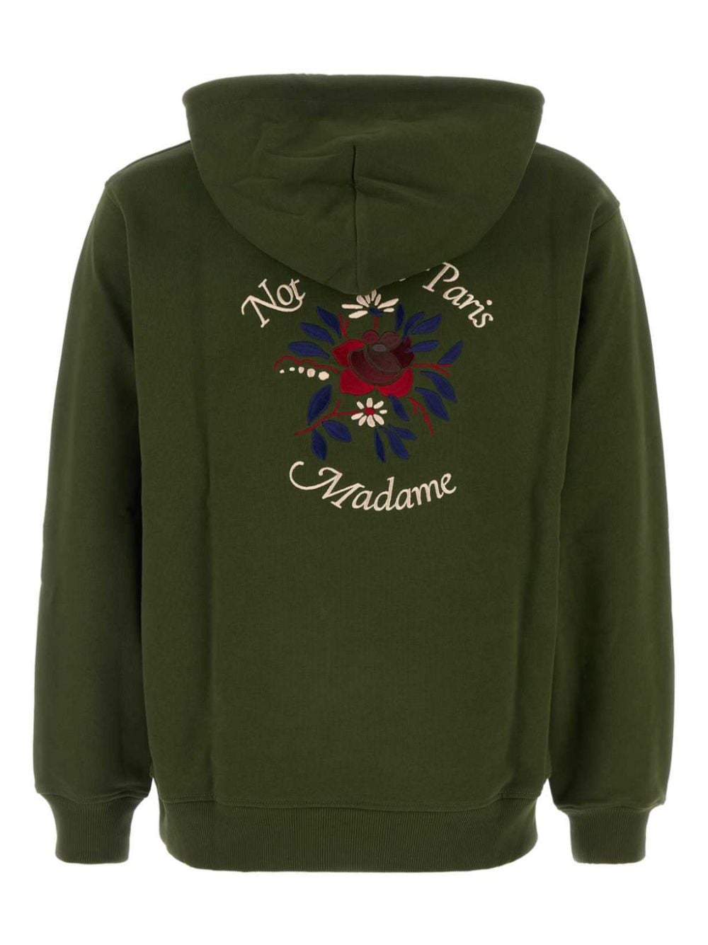 Shop Drôle De Monsieur Logo-embroidered Hoodie In Green