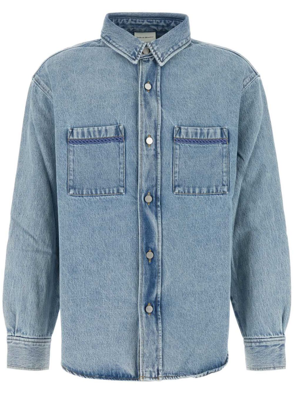 Shop Drôle De Monsieur Denim Shirt In Blue