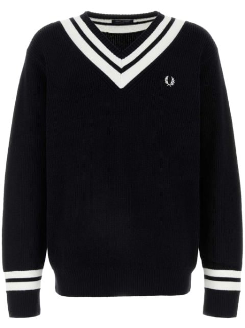 stripe-trim jumper 