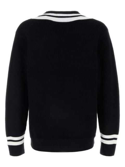 stripe-trim jumper 