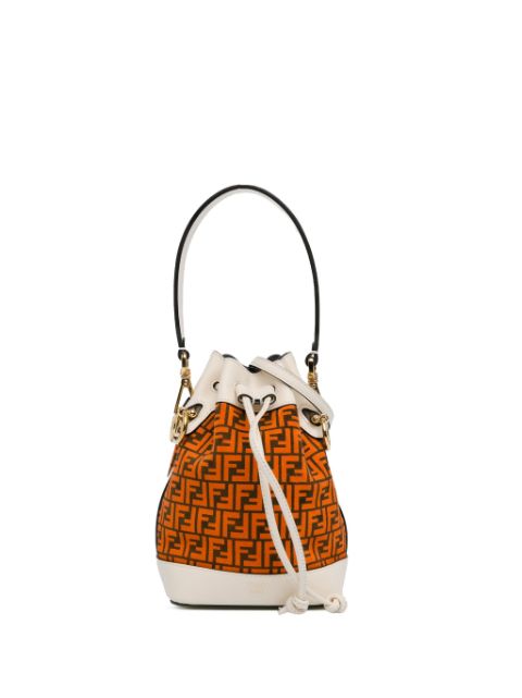 Fendi 2010-2024 Mini Zucca Suede F is Fendi Mon Tresor bucket bag