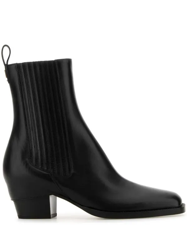 Fendi leather ankle boots discount