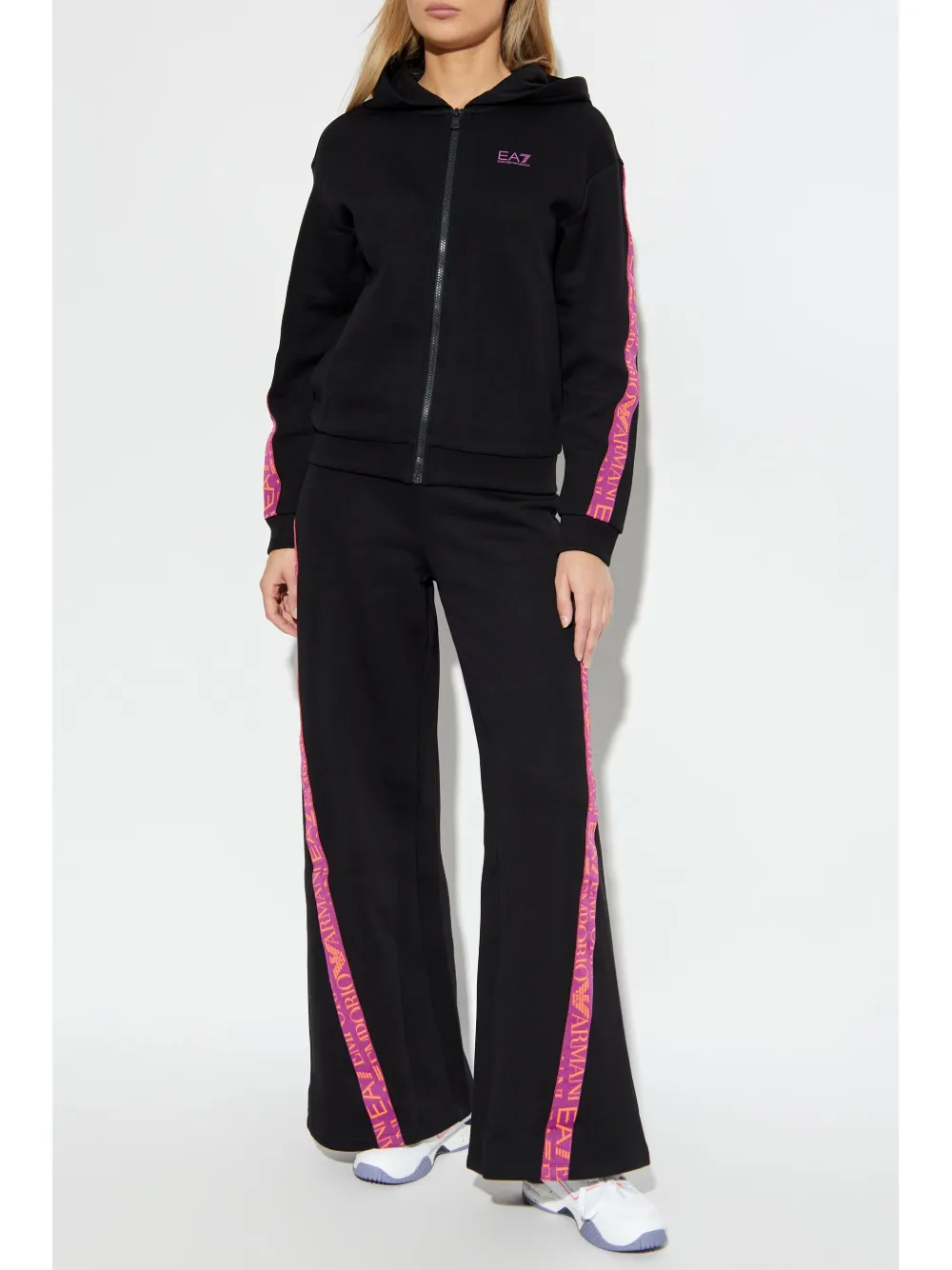 Ea7 Emporio Armani logo-embellished cotton-blend track suit Women