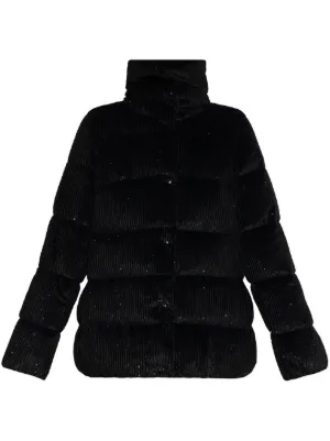 MONCLER（盟可睐）女士羽绒服系列_丝绒羽绒夹克_针织衬垫夹克_千