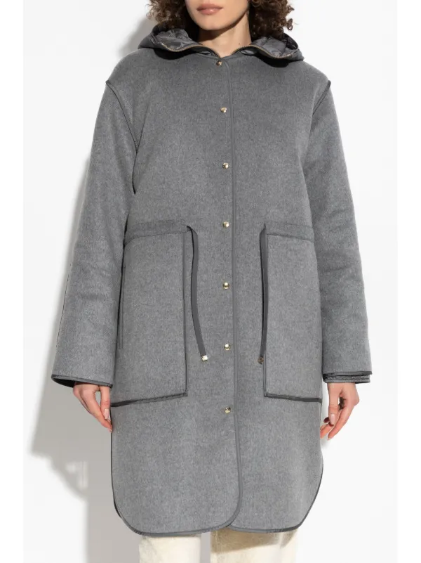 Moncler Bonrepos Down Coat Grey FARFETCH HK