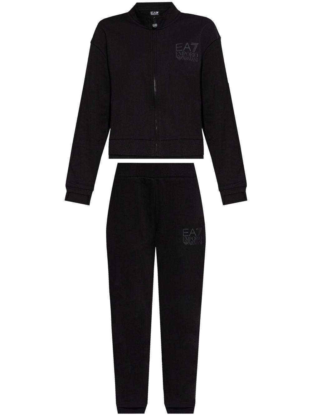 Shop Ea7 Logo-print Tracksuit Set In Black