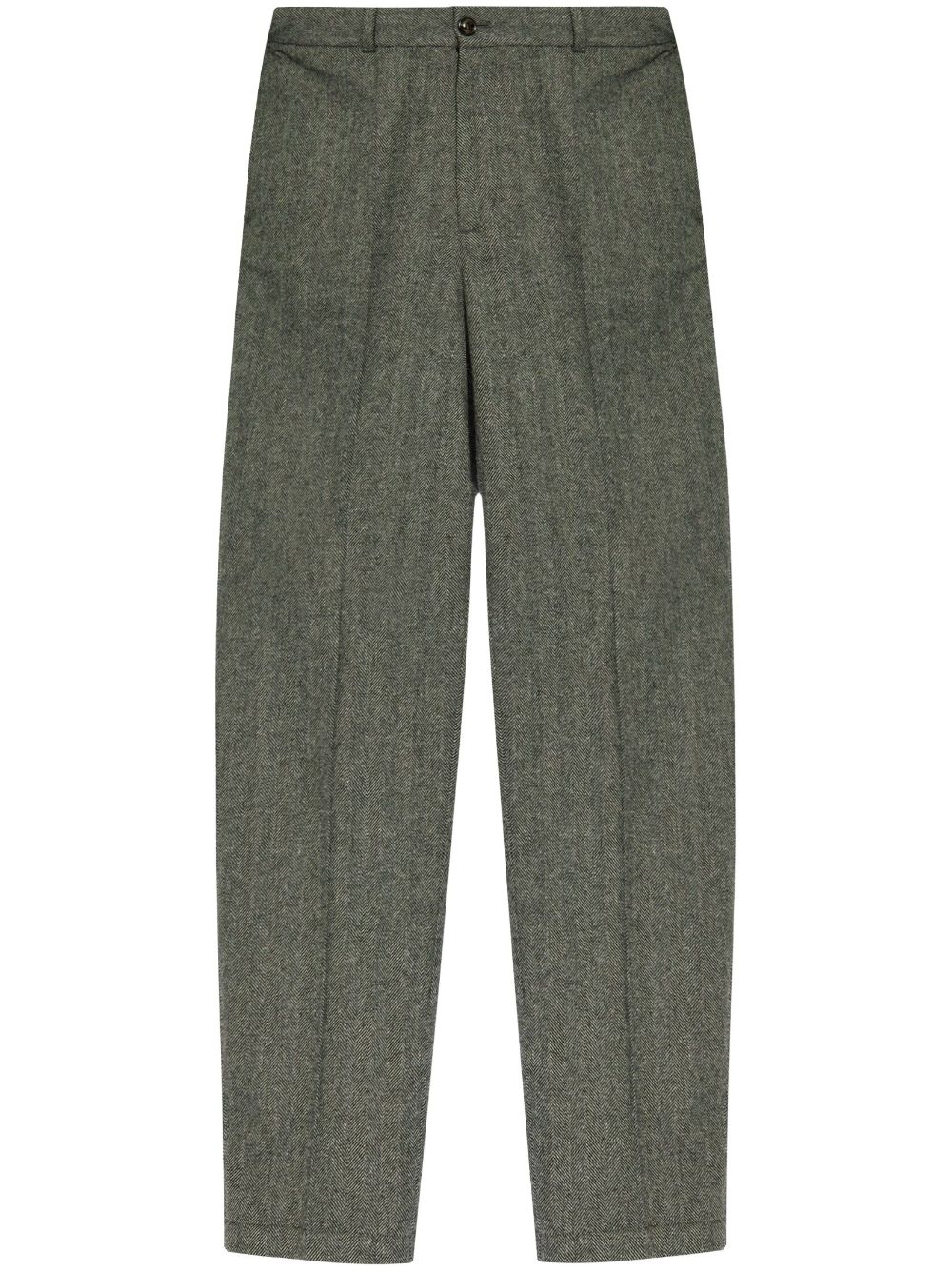 Moncler herringbone pattern tailored trousers - Black