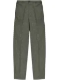 Moncler herringbone pattern tailored trousers - Black