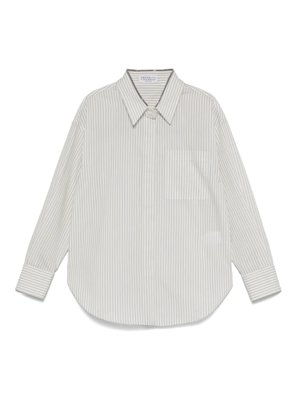 Brunello Cucinelli Kids Gestreept shirt Wit