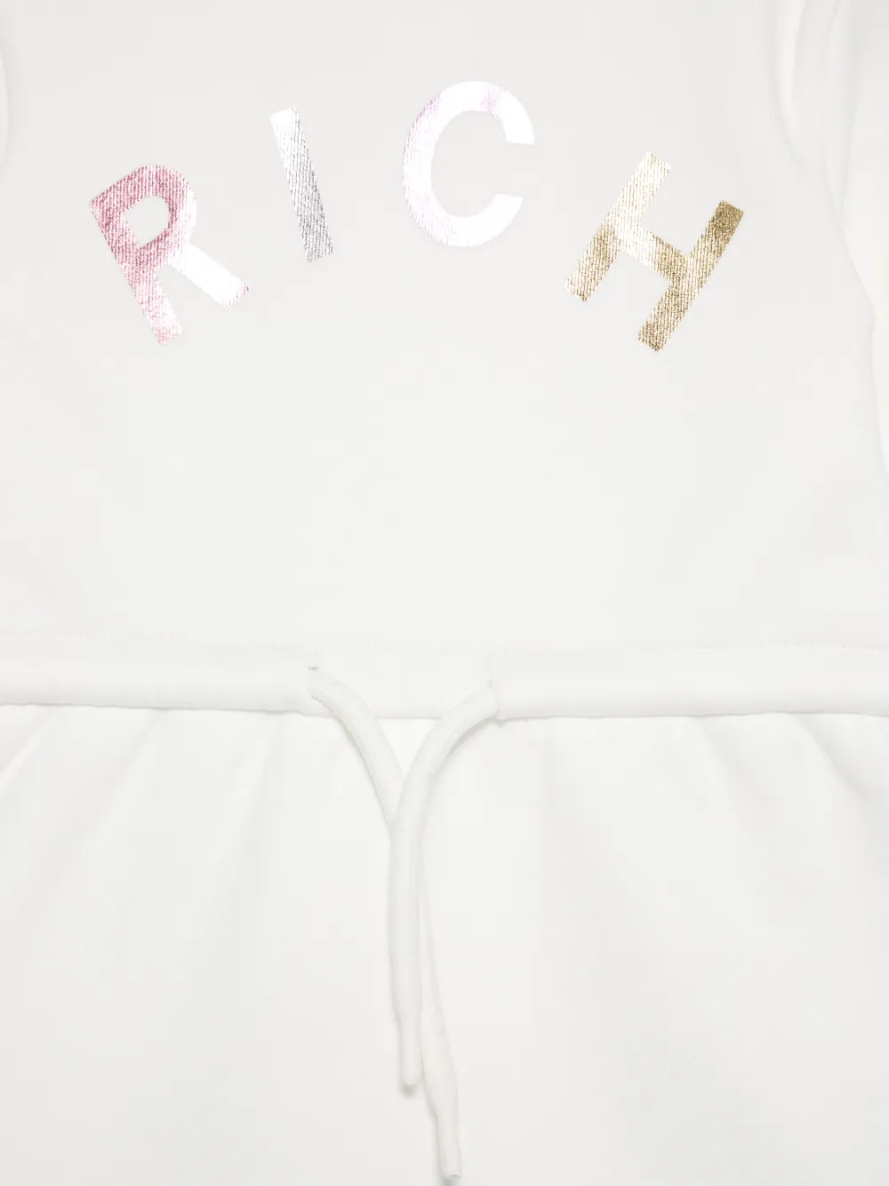 John Richmond Junior Jurk met logoprint Wit