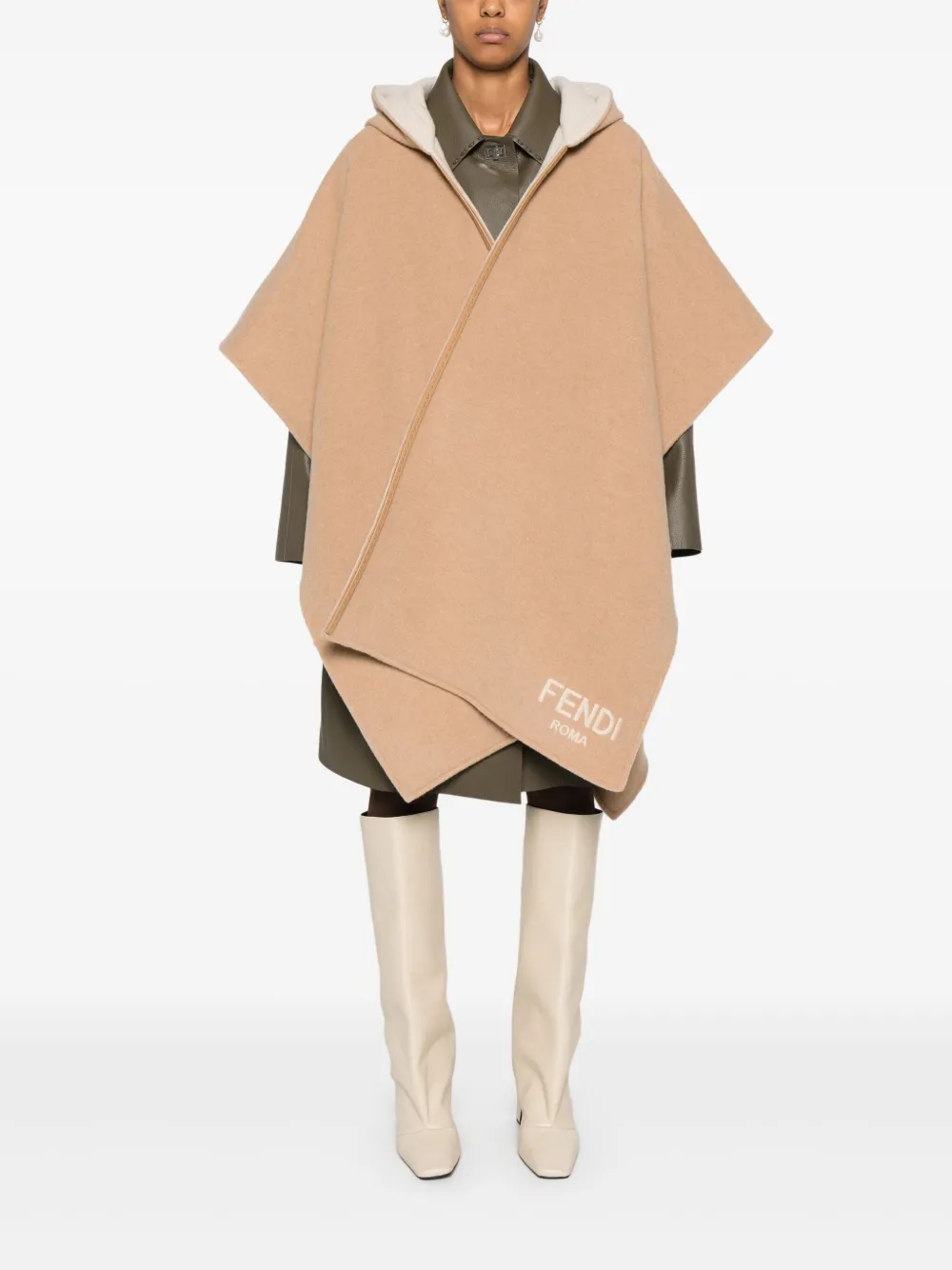 FENDI Fendi Roma poncho - Bruin