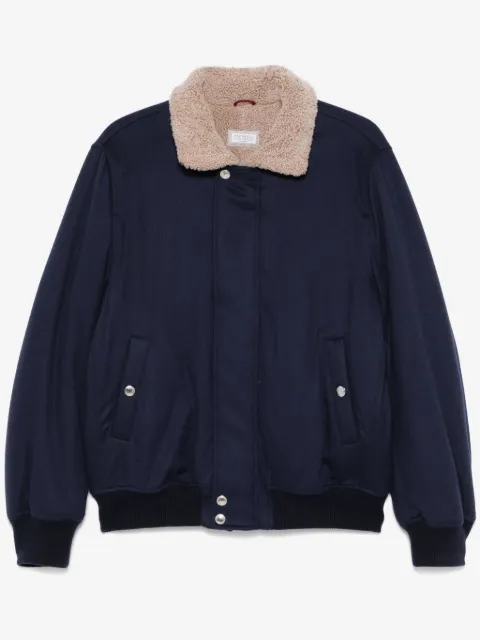 Brunello Cucinelli shearling-collar bomber jacket